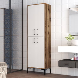 Hanah Home Berlin A Armario Multiusos Nogal y Blanco